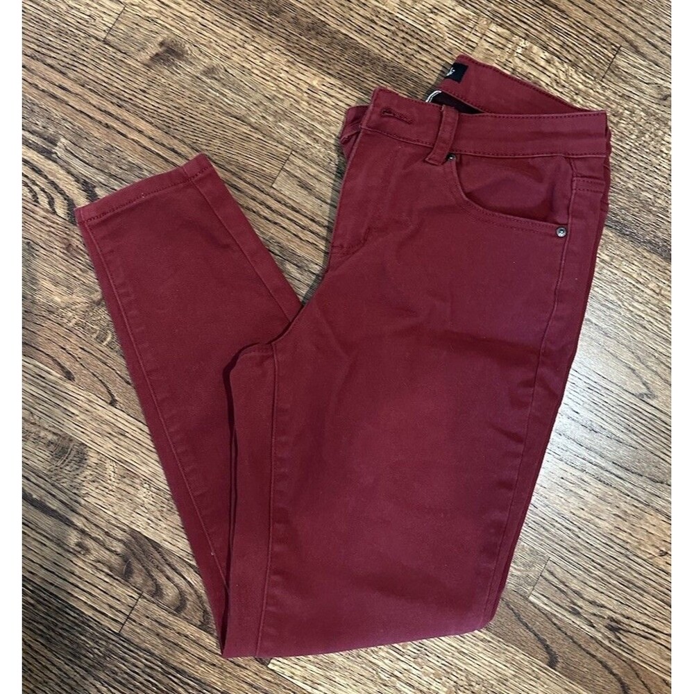 Women’s Tailormade Stretch Jeans Pants Maroon Red - Size 6